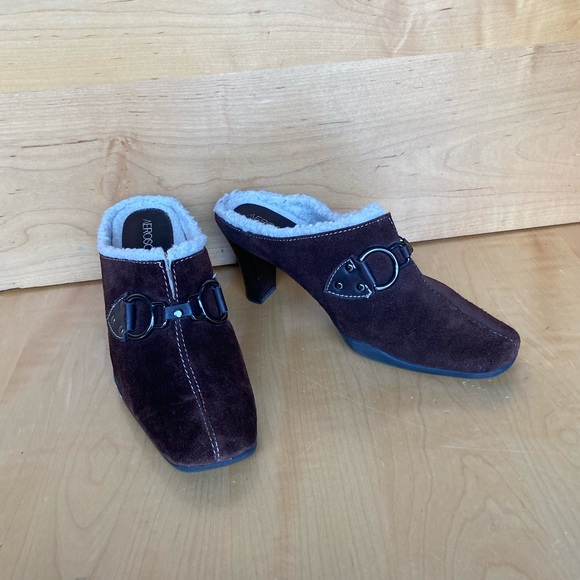 AEROSOLES Suede Slide Fur Bootie size 7 - Picture 5 of 13